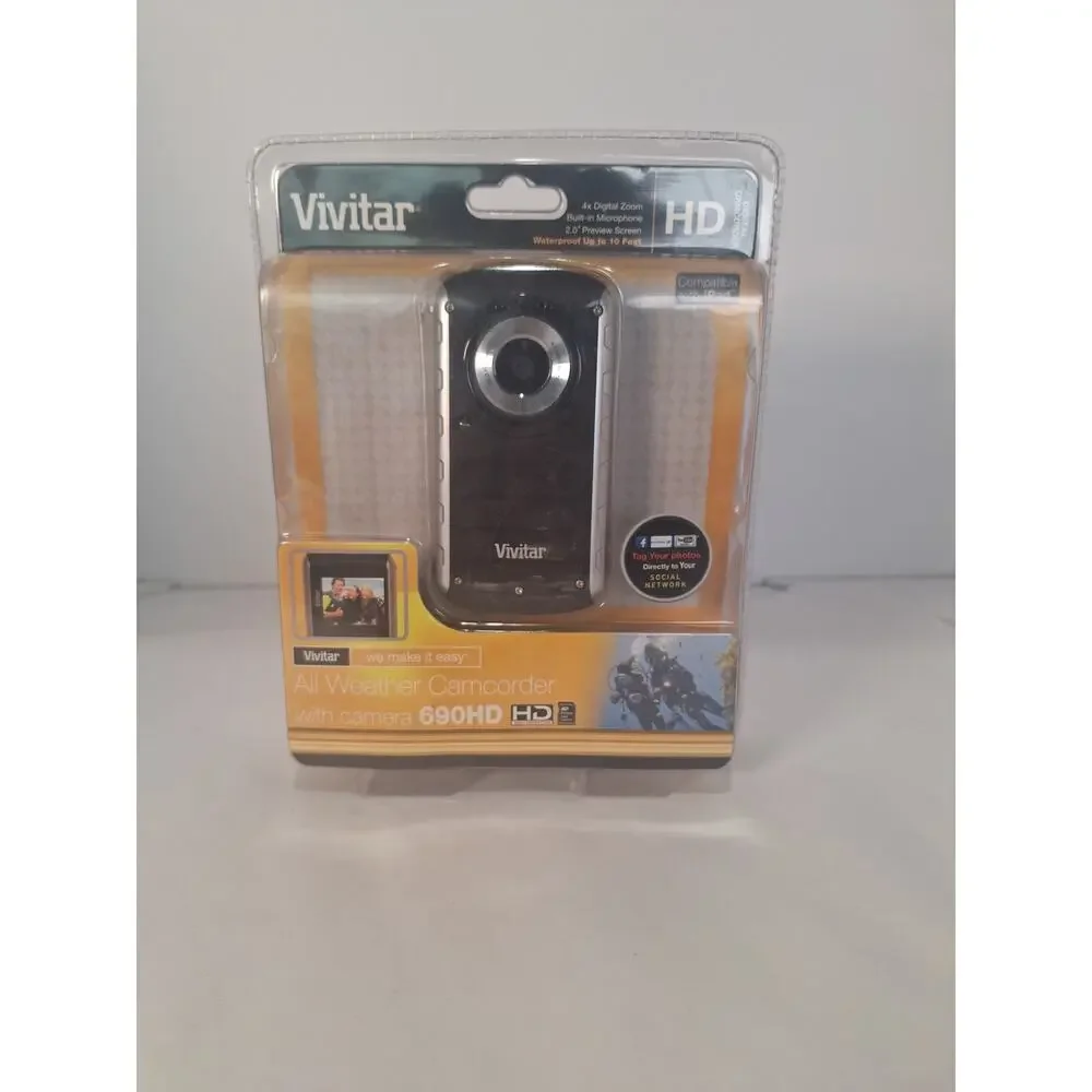 Vivitar 690HD All Weather Digital Camcorder DVR690HD-BLK Waterproof All-weather